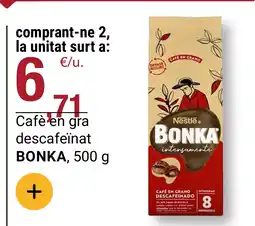 BonpreuEsclat BONKA Cafè en gra descafeinat oferta