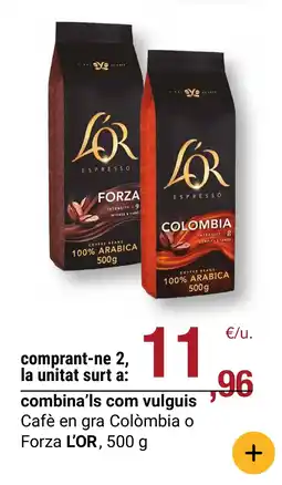 BonpreuEsclat L'OR Cafè en gra Colòmbia o Forza oferta