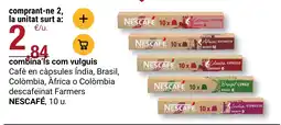 BonpreuEsclat NESCAFÉ Cafè en càpsules Índia, Brasil, Colòmbia, Africa o Colòmbia oferta