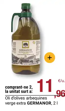 BonpreuEsclat GERMANOR Oli d'olives arbequines verge extra oferta
