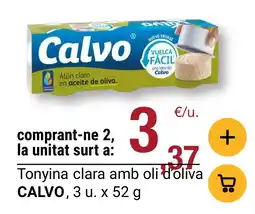 BonpreuEsclat CALVO Tonyina clara amb oli d'oliva oferta