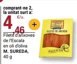 BonpreuEsclat ESCALA M.SUREDA Filets d'anxoves de l'Escala en oli d'oliva oferta