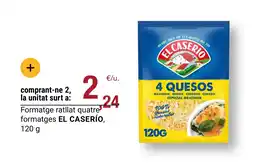 BonpreuEsclat EL CASERÍO Formatge ratllat quatre formatges oferta