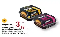 BonpreuEsclat BROOKLYN TOWN Burger Instant amb bacó o formatge oferta