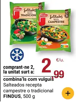 BonpreuEsclat FINDUS Salteados recepta campestre o tradicional oferta
