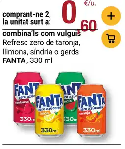 BonpreuEsclat FANTA Refresc zero de taronja, Ilimona, síndria o gerds oferta