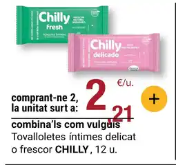 BonpreuEsclat CHILLY Tovalloletes íntimes delicat o frescor oferta
