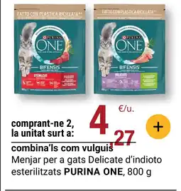 BonpreuEsclat PURINA ONE Menjar per a gats Delicate d'indioto esterilitzats oferta