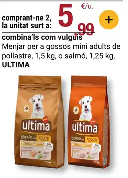 BonpreuEsclat ULTIMA Menjar per a gossos mini adults de pollastre, o salmó oferta