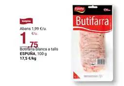 BonpreuEsclat ESPUÑA Botifarra blanca a talls oferta