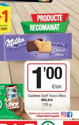 SPAR Fragadis MILKA Galetes Soft Xoco Moo oferta