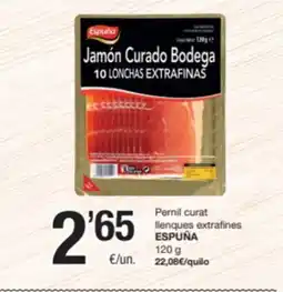 SPAR Fragadis ESPUÑA Pernil curat llenques extrafines oferta