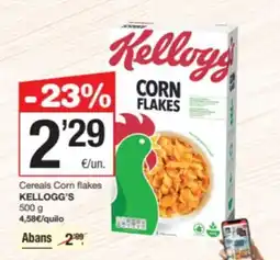 SPAR Fragadis KELLOGG'S Cereals Corn flakes oferta