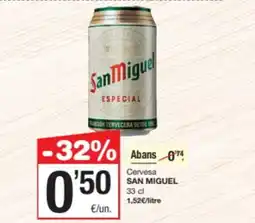 SPAR Fragadis SAN MIGUEL Cervesa oferta