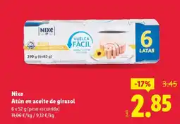 Lidl NIXE Atún en aceite de girasol oferta