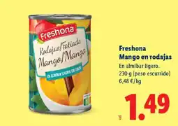 Lidl FRESHONA Mango en rodajas oferta