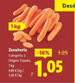 Lidl Zanahoria oferta