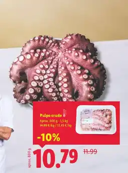 Lidl Pulpo crudo oferta