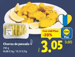 Lidl Churros de pescado oferta
