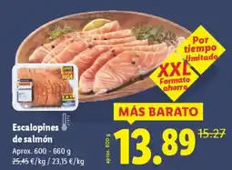 Lidl Escalopines de salmón oferta