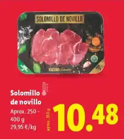 Lidl Solomillo de novillo oferta