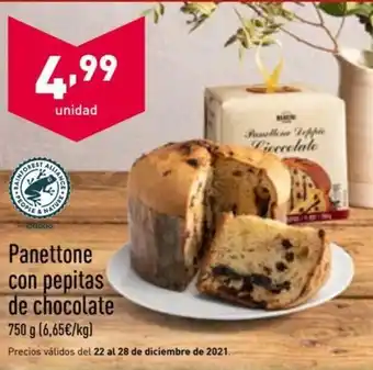 ALDI Panettone con Pepitas de Chocolate 750 g oferta
