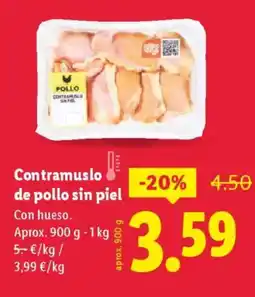 Lidl Contramuslo de pollo sin piel oferta