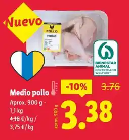 Lidl Medio pollo oferta