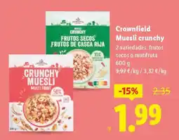 Lidl CROWNFIELD Muesli crunchy oferta