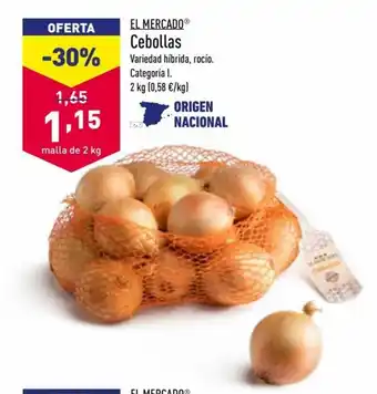 ALDI Cebollas 2kg oferta