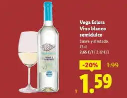 Lidl Vega Eslora Vino blanco semidulce oferta