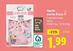 Lidl Jamón cocido Duroc oferta