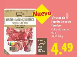 Lidl Virutas de jamón de cebo ibérico oferta