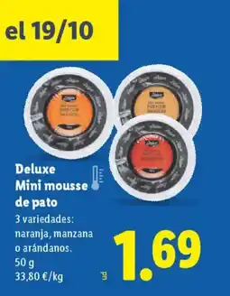 Lidl DELUXE Mini mousse de pato oferta