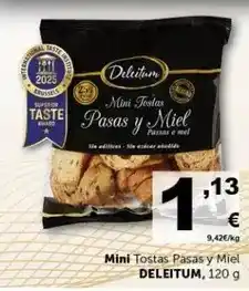 Masymas Deleitum - mini tostas pasas y miel oferta