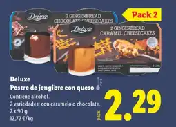 Lidl DELUXE Postre de jengibre con queso oferta