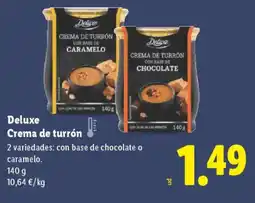 Lidl DELUXE Crema de turrón oferta