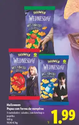 Lidl HALLOWEEN Papas con forma de vampiros oferta
