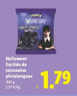 Lidl HALLOWEEN Surtido de caramelos pintalenguas oferta