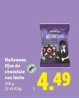 Lidl HALLOWEEN Ojos de chocolate con leche oferta
