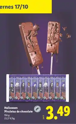 Lidl HALLOWEEN Piruletas de chocolate oferta