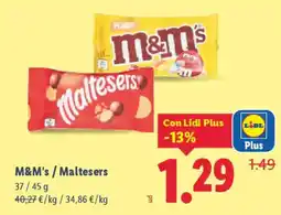 Lidl M&M's/Maltesers oferta