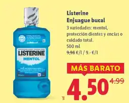Lidl LISTERINE Enjuague bucal oferta