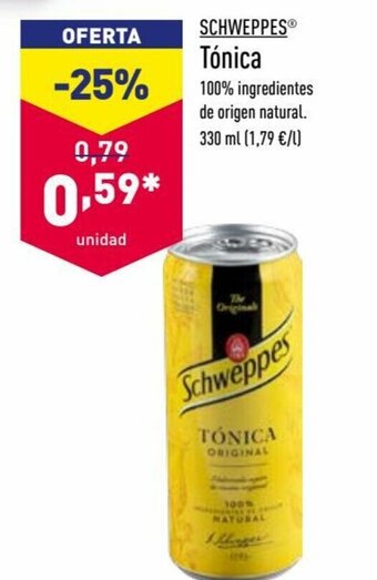 ALDI Schweppes Tónica 330 ml oferta