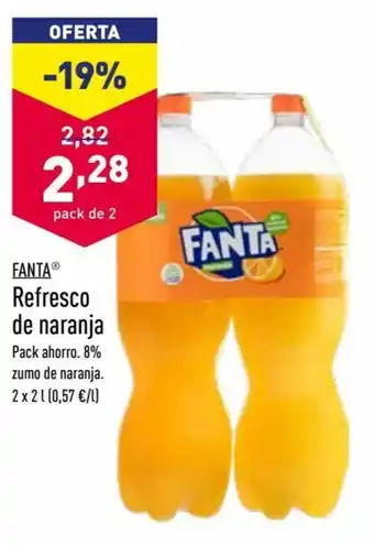 ALDI Fanta Refresco de Naranja 2 x 2 L oferta
