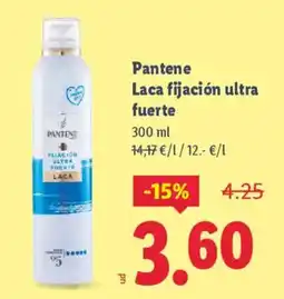 Lidl PANTENE Laca fijación ultra fuerte oferta