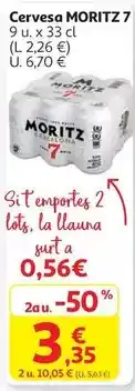 Alcampo Moritz - cervesa oferta
