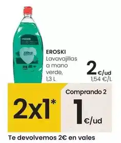 Eroski Eroski - lavavajillas a mano verde oferta