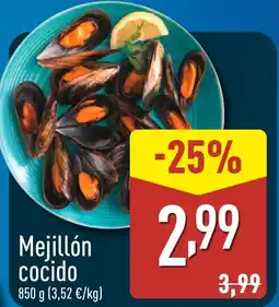 ALDI Mejillón cocido oferta