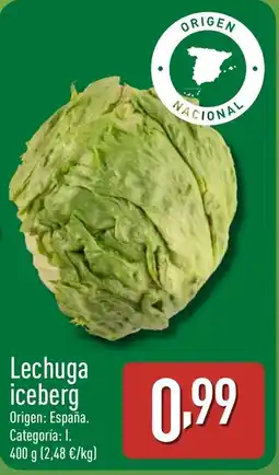 ALDI Lechuga iceberg oferta